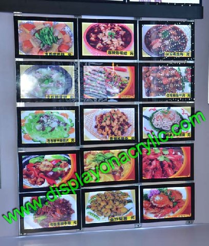 Restaurant Wall Menu Lightboxes